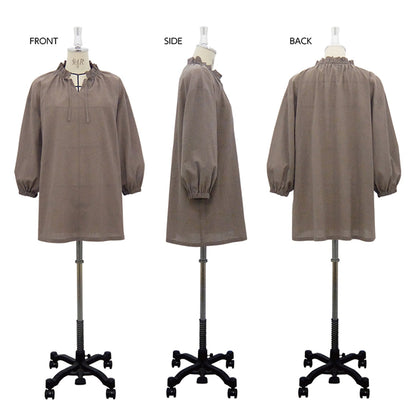 LADIES frill gathered blouse Paper pattern - FO:REST Fabric 布恩堂Liberty fabrictana lawnjapanese fabricykk zipper