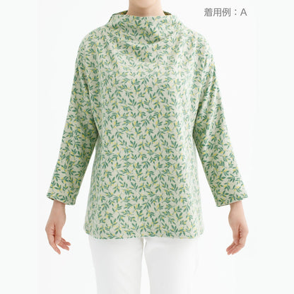 Ladies Knit Bottle nack Top | Paper Pattern - FO:REST Fabric 布恩堂Liberty fabrictana lawnjapanese fabricykk zipper
