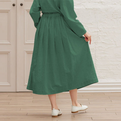 Ladies Paper pattern for Tucked and Gathered Skirt - FO:REST Fabric 布恩堂Liberty fabric#tana lawn#japanese fabric#ykk zipper#