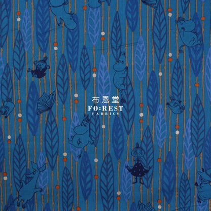 Lawn - Moomin Flowing Blue (Member) Cotton