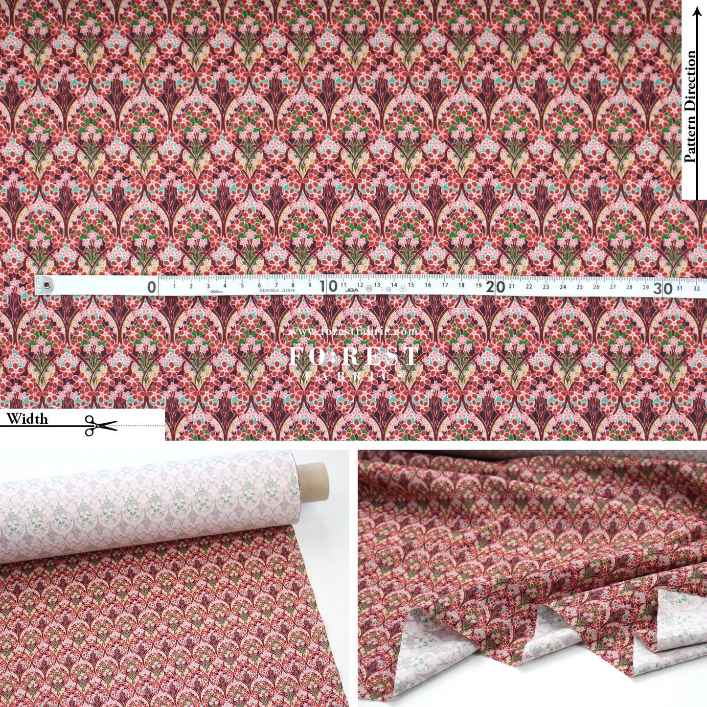 Liberty of London (28w Corduroy Fabric) - Iona Flower - FO:REST Fabric 布恩堂Liberty fabrictana lawnjapanese fabricykk zipper