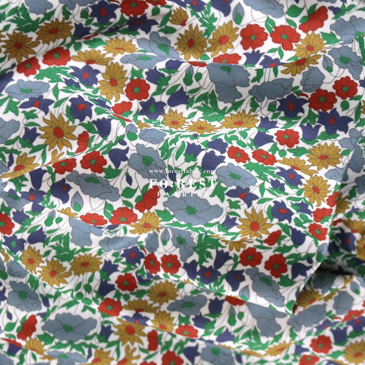 Liberty of London (28w Corduroy Fabric) - Poppy And Daisy - FO:REST Fabric 布恩堂Liberty fabrictana lawnjapanese fabricykk zipper
