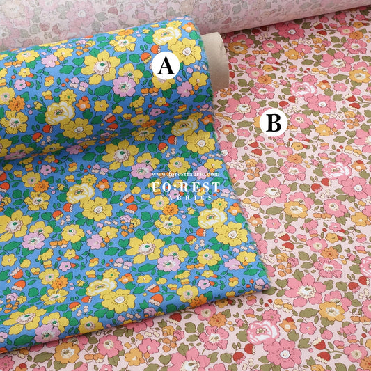 Liberty of London (Augusta Linen Fabric) - Besty Field - FO:REST Fabric 布恩堂Liberty fabrictana lawnjapanese fabricykk zipper
