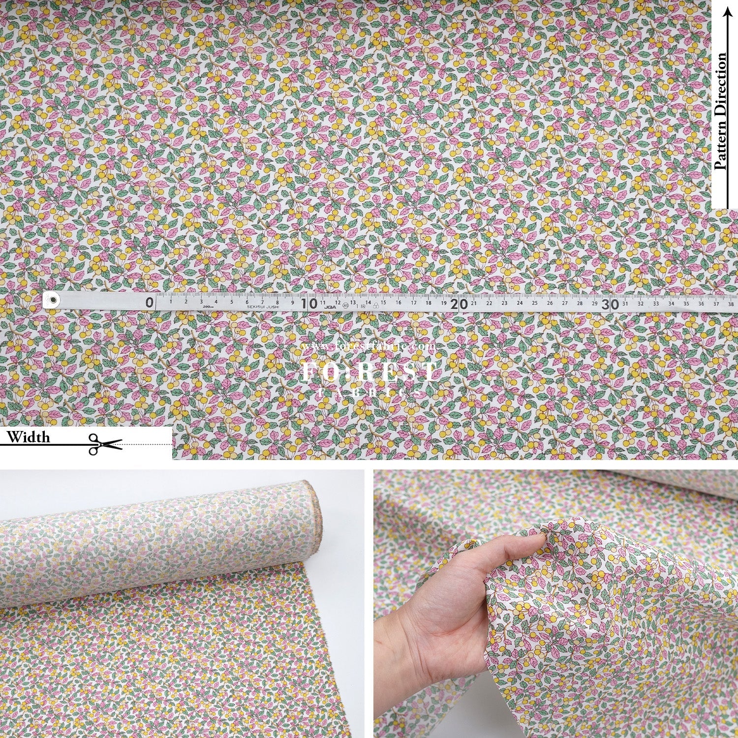 Liberty of London (Augusta Linen Fabric) - Colleen's Orchard - FO:REST Fabric 布恩堂Liberty fabrictana lawnjapanese fabricykk zipper
