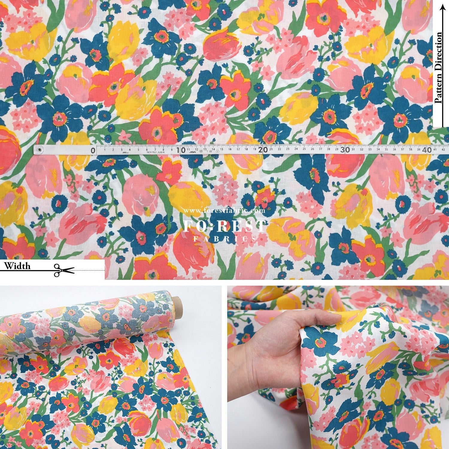 Liberty of London (Augusta Linen Fabric) - Mariana's Bouquet - FO:REST Fabric 布恩堂Liberty fabrictana lawnjapanese fabricykk zipper