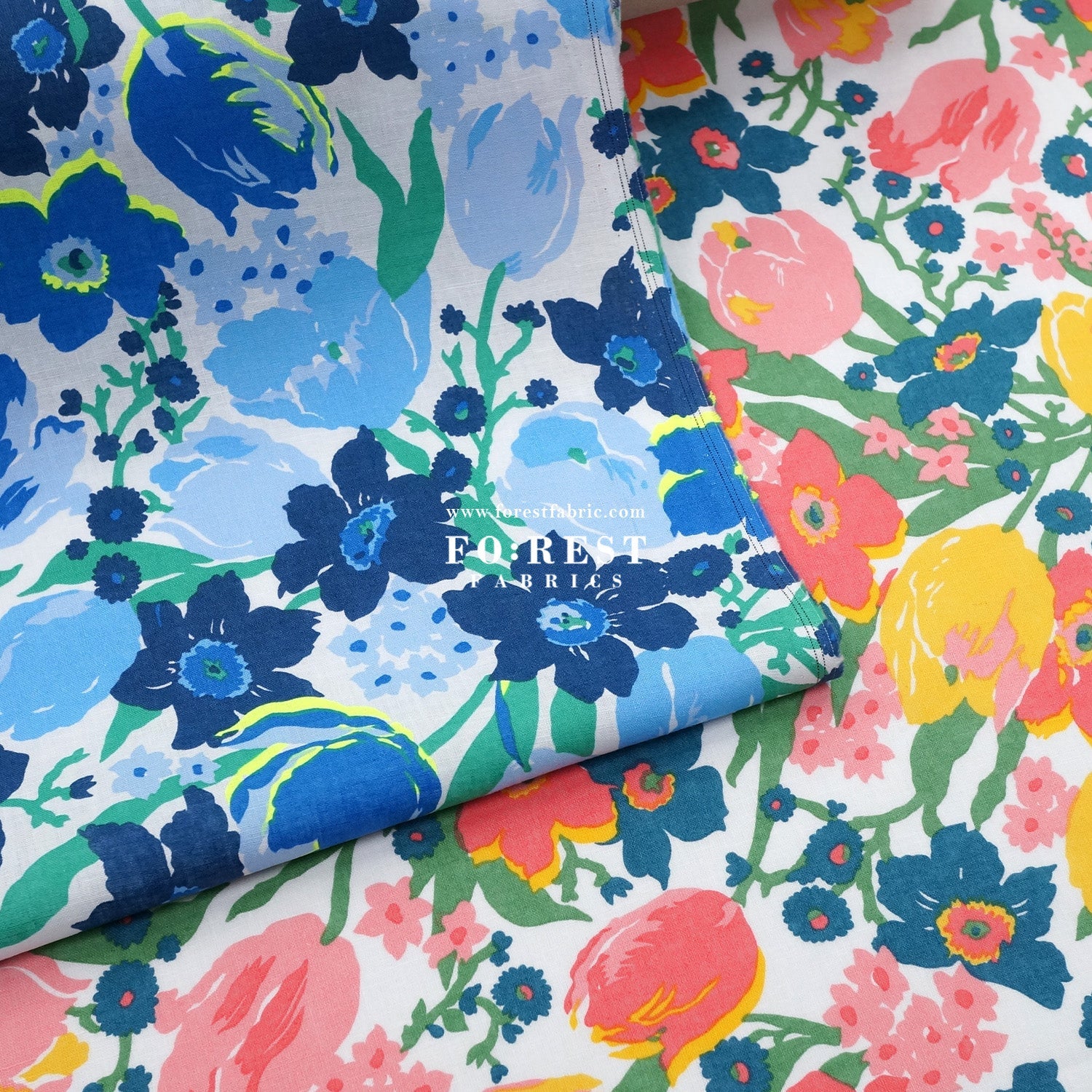 Liberty of London (Augusta Linen Fabric) - Mariana's Bouquet - FO:REST Fabric 布恩堂Liberty fabrictana lawnjapanese fabricykk zipper