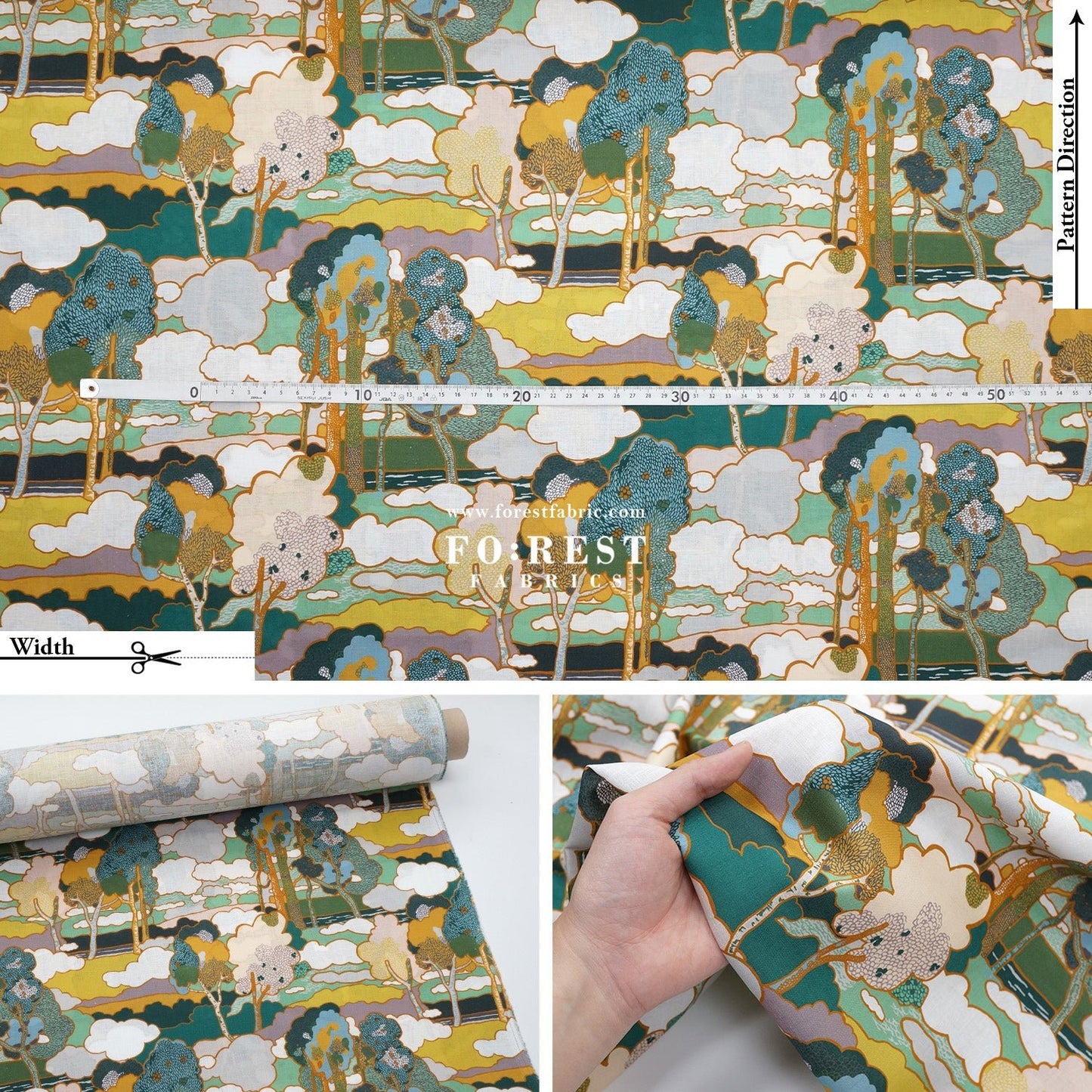 Liberty of London (Augusta Linen Fabric) - Prospect Road - FO:REST Fabric 布恩堂Liberty fabrictana lawnjapanese fabricykk zipper