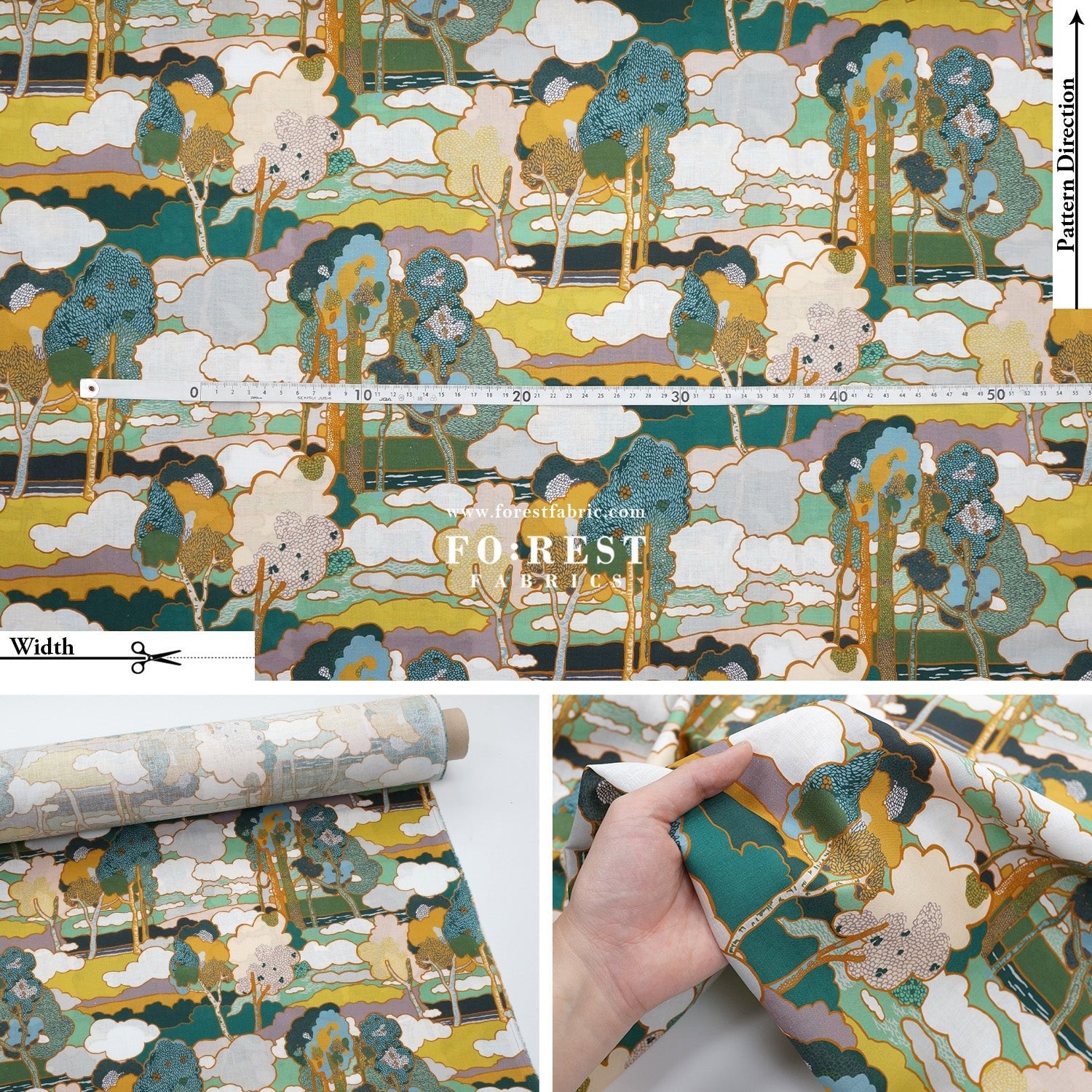 Liberty of London (Augusta Linen Fabric) - Prospect Road - FO:REST Fabric 布恩堂Liberty fabrictana lawnjapanese fabricykk zipper