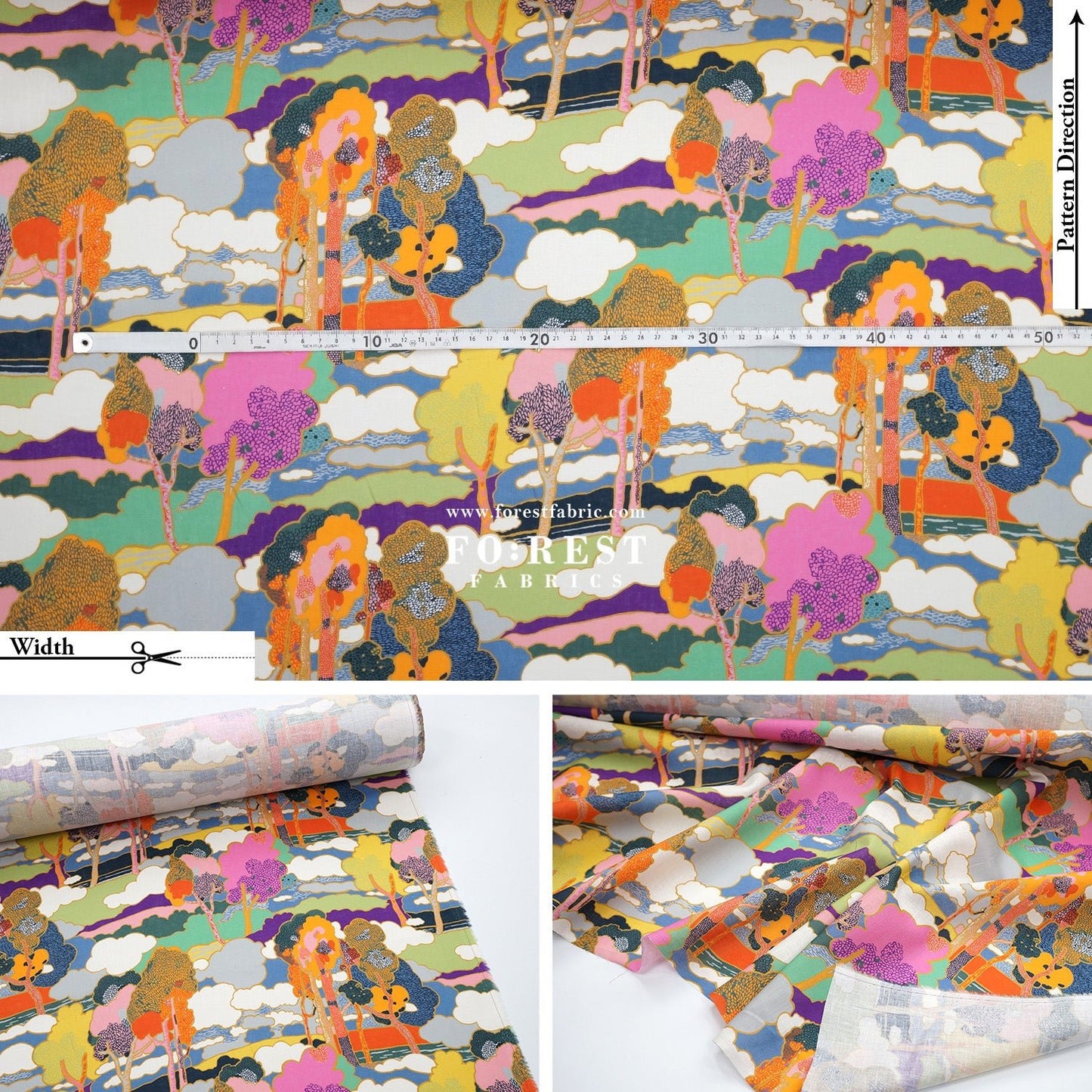 Liberty of London (Augusta Linen Fabric) - Prospect Road - FO:REST Fabric 布恩堂Liberty fabrictana lawnjapanese fabricykk zipper