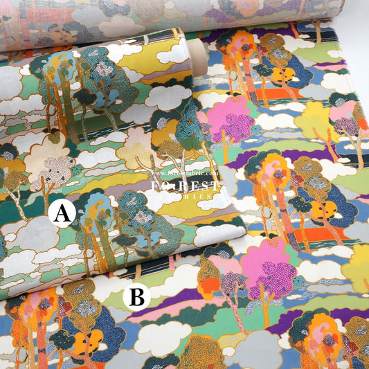 Liberty of London (Augusta Linen Fabric) - Prospect Road - FO:REST Fabric 布恩堂Liberty fabrictana lawnjapanese fabricykk zipper