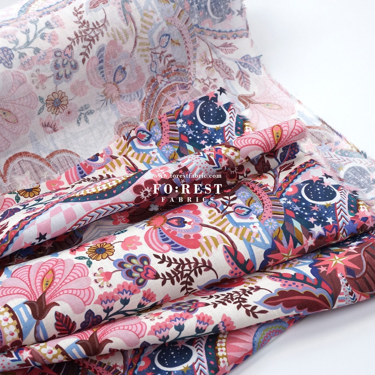 Liberty of London (Augusta Linen Fabric) - The Liberty Stage - FO:REST Fabric 布恩堂Liberty fabrictana lawnjapanese fabricykk zipper