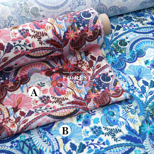 Liberty of London (Augusta Linen Fabric) - The Liberty Stage - FO:REST Fabric 布恩堂Liberty fabrictana lawnjapanese fabricykk zipper