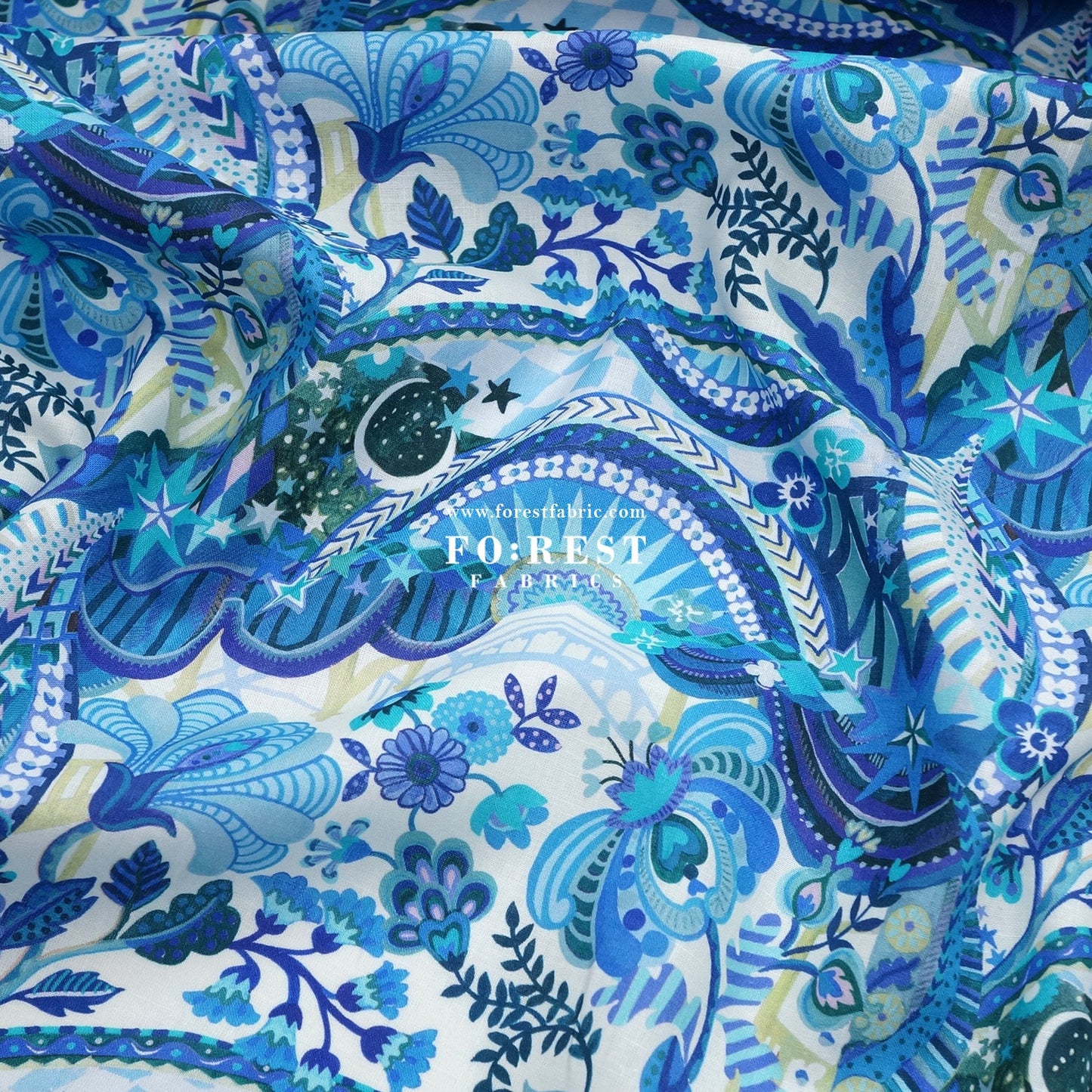 Liberty of London (Augusta Linen Fabric) - The Liberty Stage - FO:REST Fabric 布恩堂Liberty fabrictana lawnjapanese fabricykk zipper