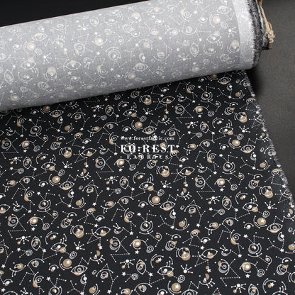 Liberty of London (Cotton Poplin Fabric) - Cyclopes Black - FO:REST Fabric 布恩堂Liberty fabrictana lawnjapanese fabricykk zipper