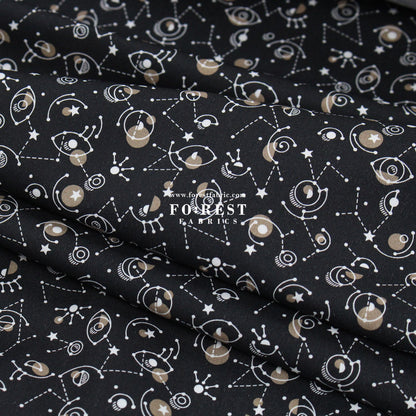 Liberty of London (Cotton Poplin Fabric) - Cyclopes Black - FO:REST Fabric 布恩堂Liberty fabrictana lawnjapanese fabricykk zipper