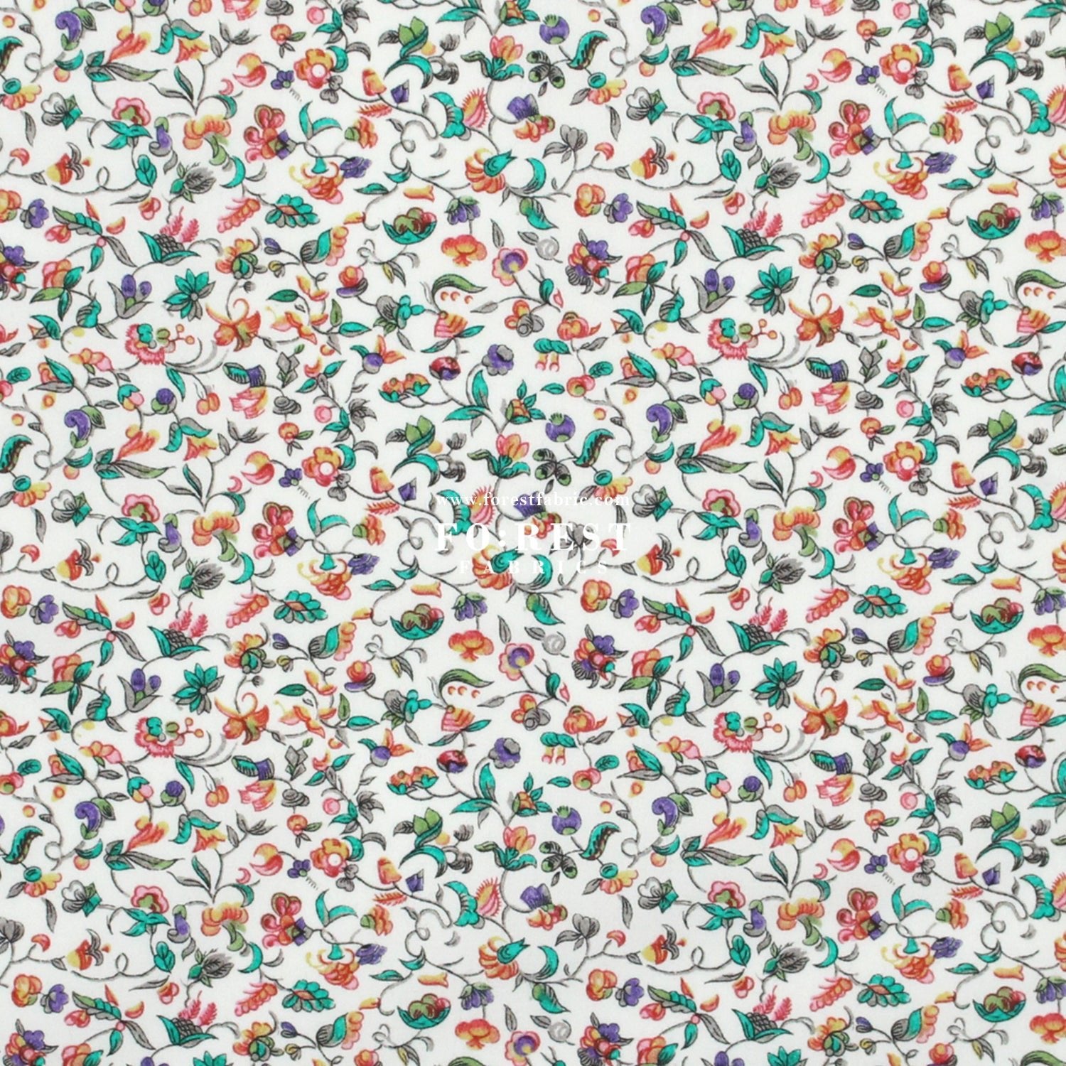 Liberty of London (Cotton Poplin Fabric) - Eleanor's orchard - FO:REST Fabric 布恩堂Liberty fabrictana lawnjapanese fabricykk zipper