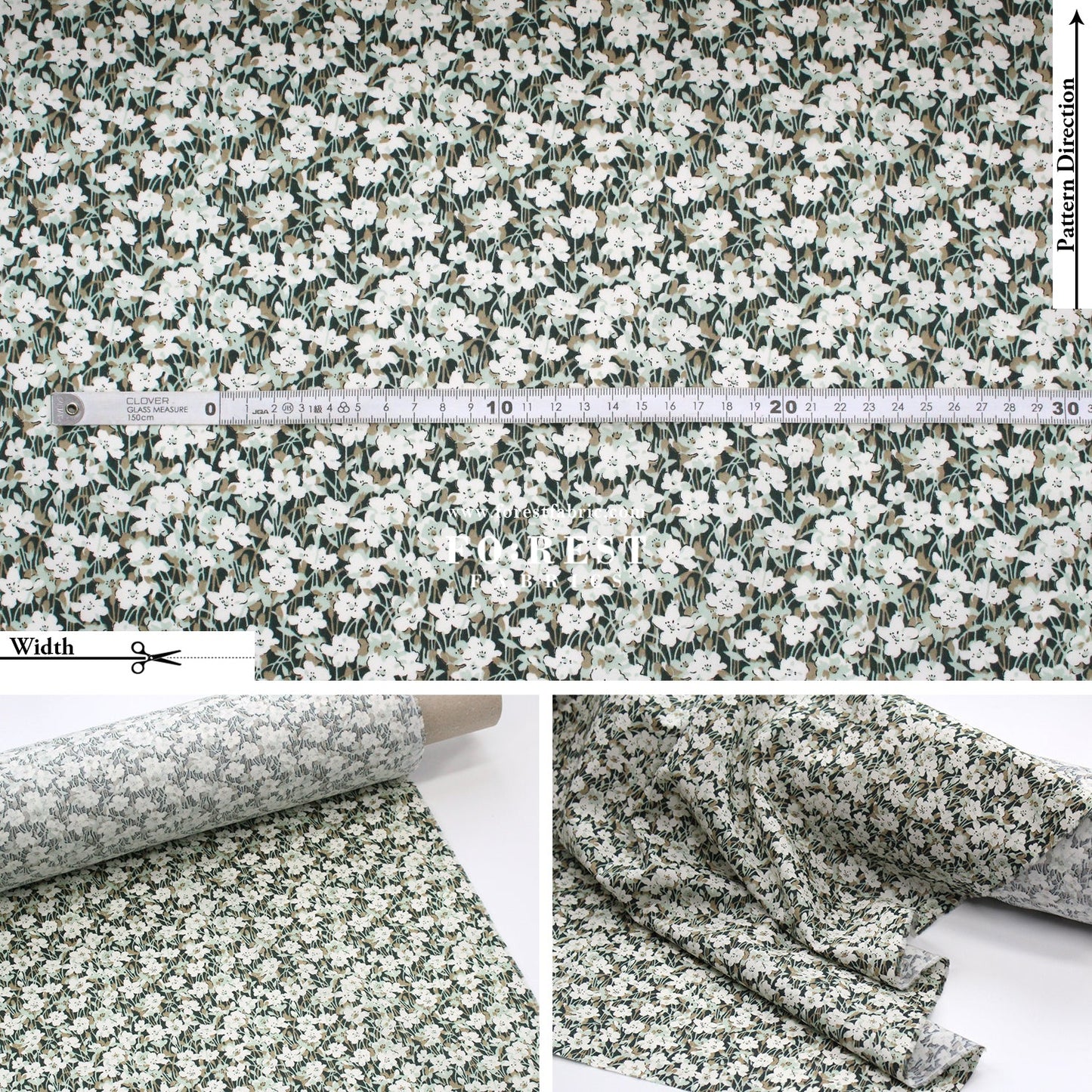 Liberty of London (Cotton Poplin Fabric) - Eliasson C - FO:REST Fabric 布恩堂Liberty fabrictana lawnjapanese fabricykk zipper
