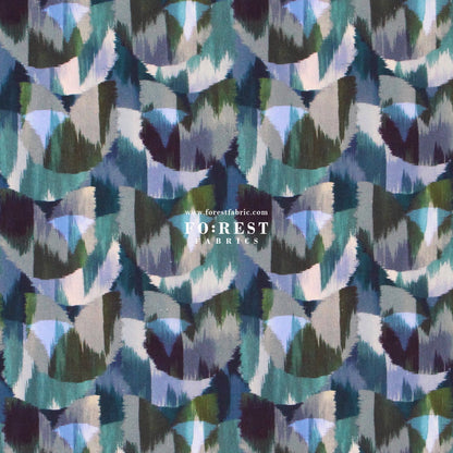 Liberty of London (Cotton Poplin Fabric) - Ikat Night - FO:REST Fabric 布恩堂Liberty fabrictana lawnjapanese fabricykk zipper