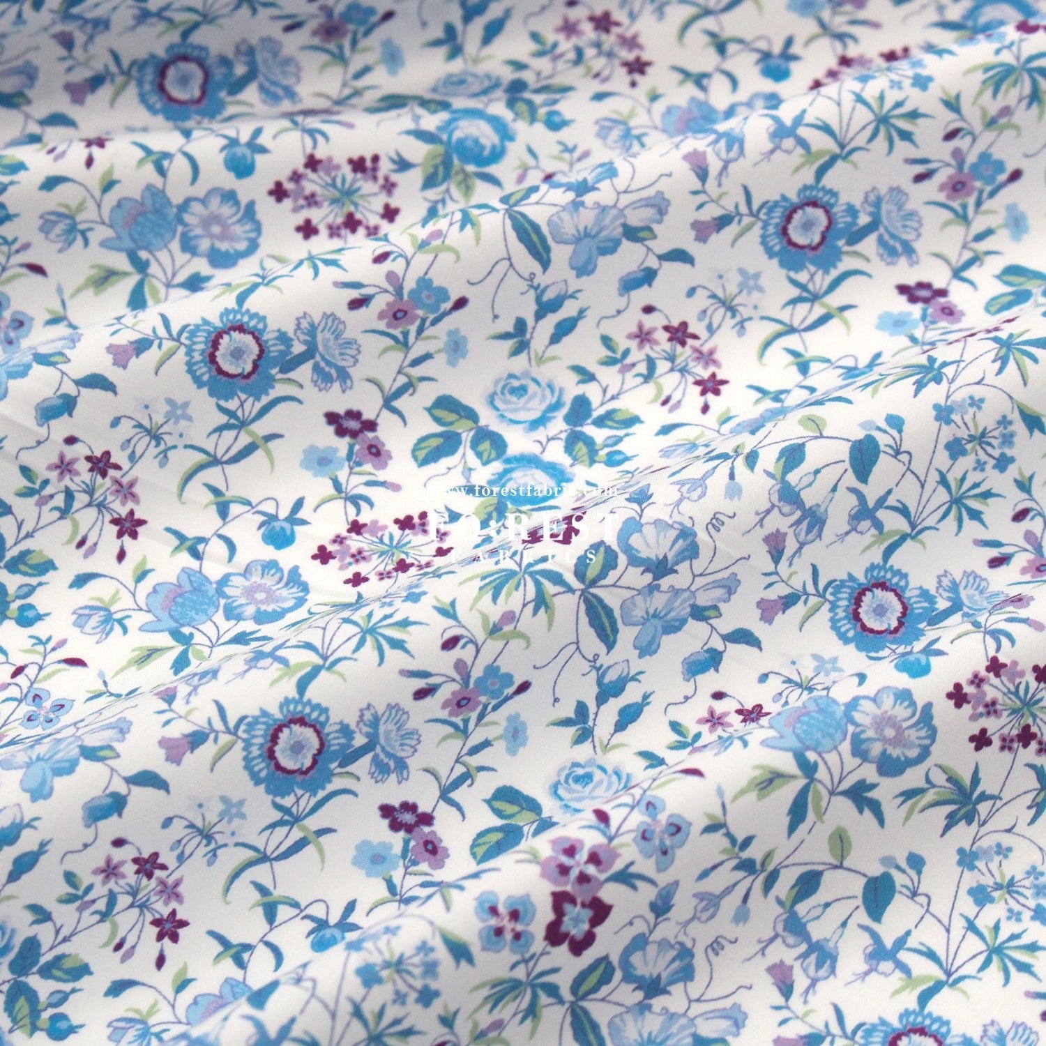 Liberty of London (Cotton Poplin Fabric) - Merrifield Botanical B - FO:REST Fabric 布恩堂Liberty fabrictana lawnjapanese fabricykk zipper