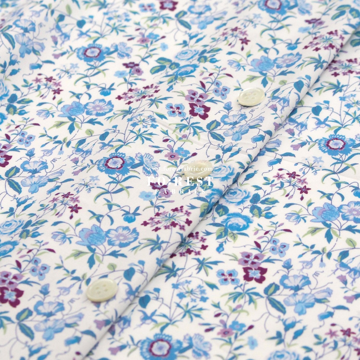 Liberty of London (Cotton Poplin Fabric) - Merrifield Botanical B - FO:REST Fabric 布恩堂Liberty fabrictana lawnjapanese fabricykk zipper