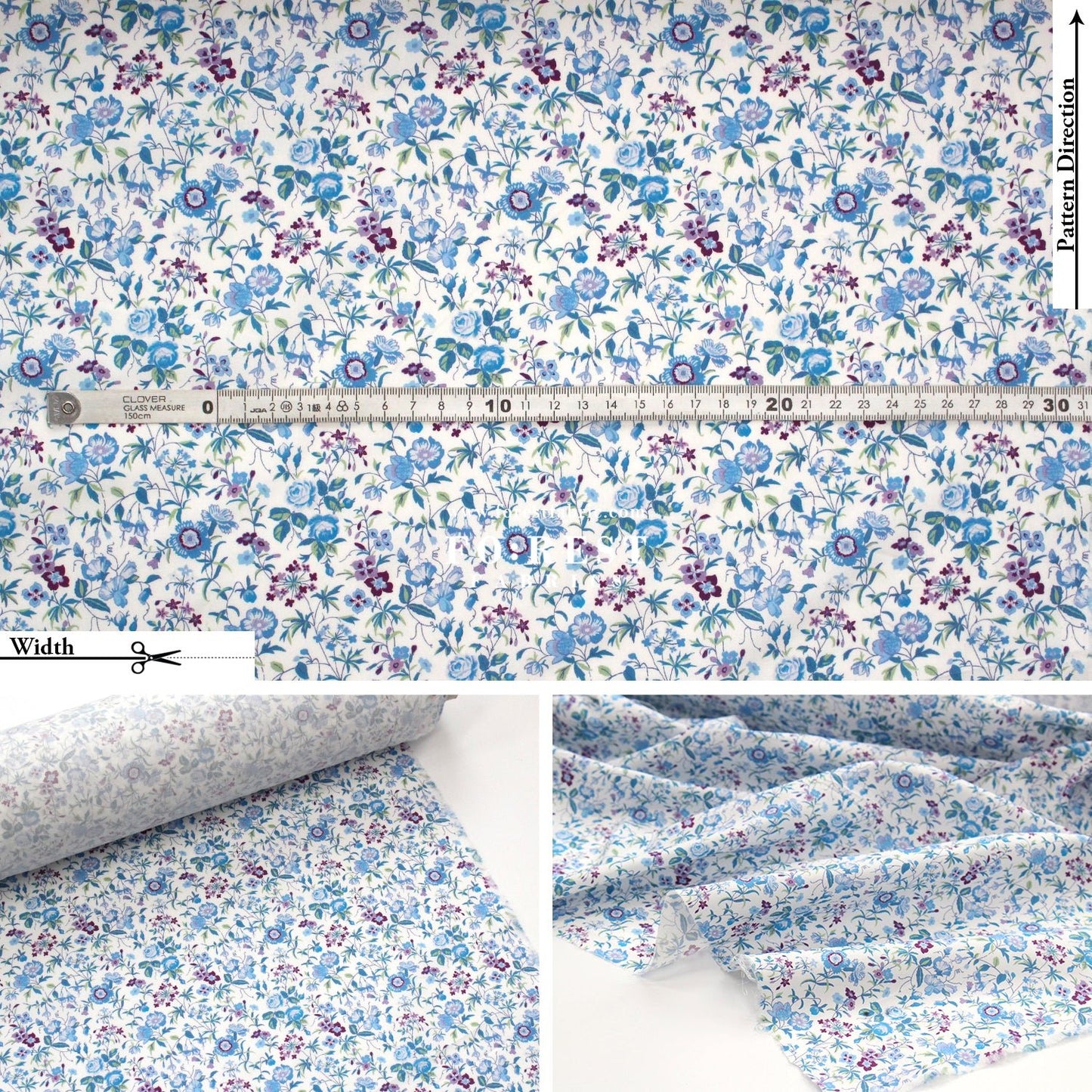 Liberty of London (Cotton Poplin Fabric) - Merrifield Botanical B - FO:REST Fabric 布恩堂Liberty fabrictana lawnjapanese fabricykk zipper