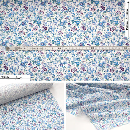 Liberty of London (Cotton Poplin Fabric) - Merrifield Botanical B - FO:REST Fabric 布恩堂Liberty fabrictana lawnjapanese fabricykk zipper