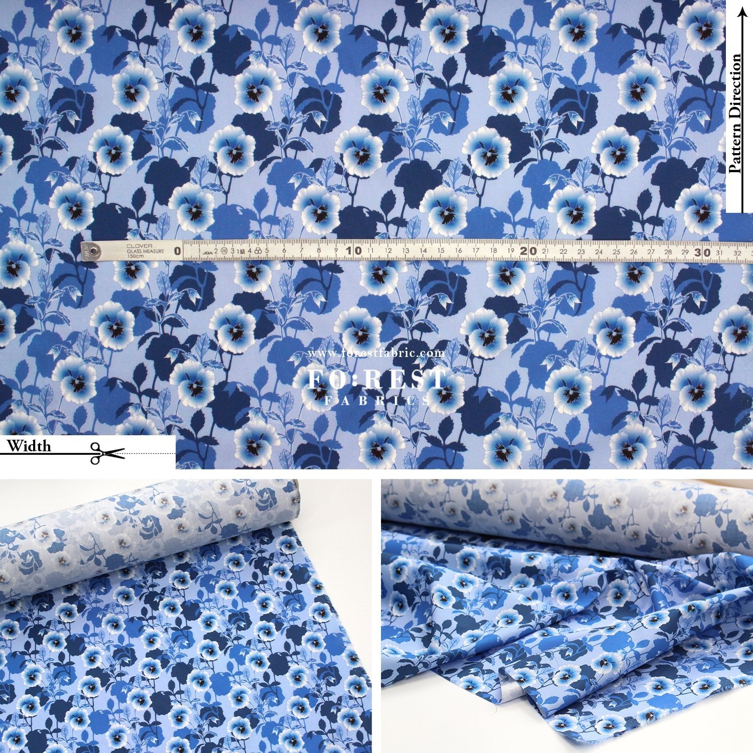 Liberty of London (Cotton Poplin Fabric) - Pansy Dot C - FO:REST Fabric 布恩堂Liberty fabrictana lawnjapanese fabricykk zipper