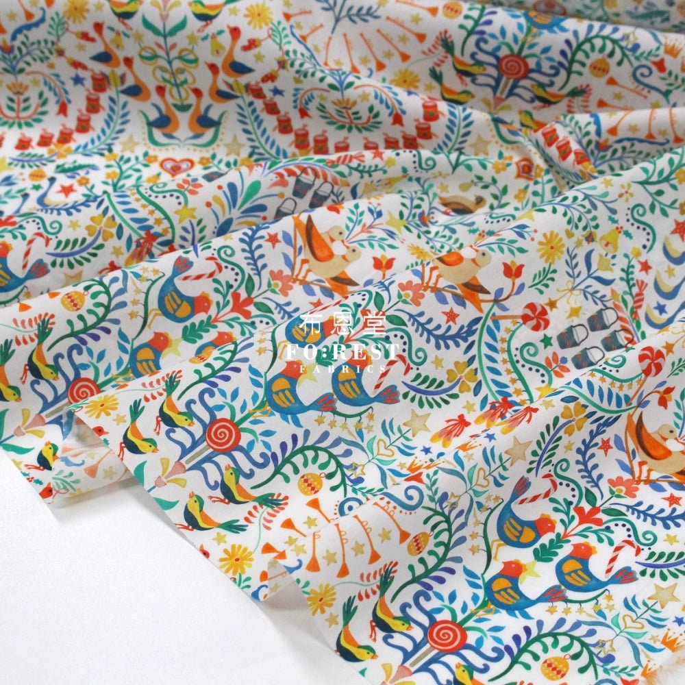 Liberty of London (Cotton Tana Lawn Fabric) - 12 Days of Christmas MILKY - FO:REST Fabric 布恩堂Liberty fabrictana lawnjapanese fabricykk zipper