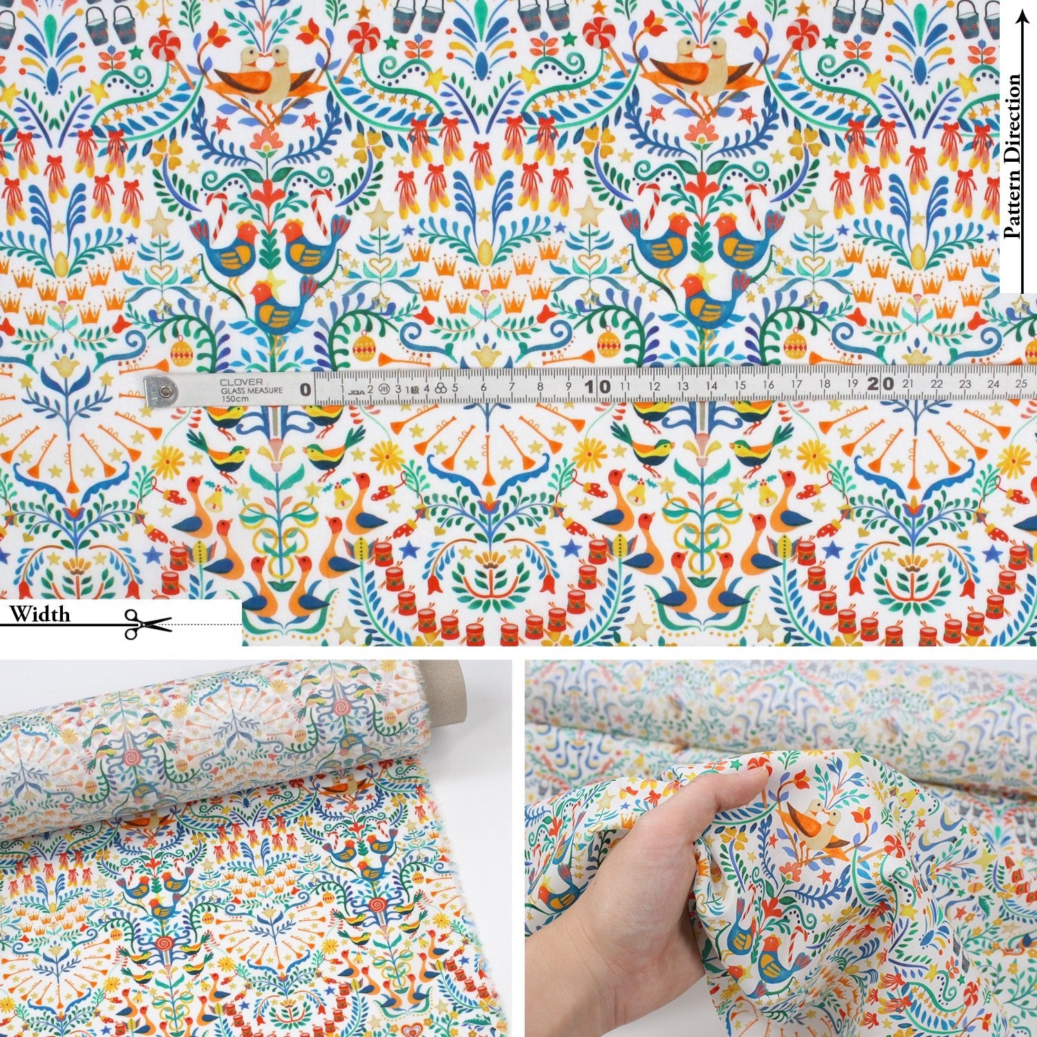 Liberty of London (Cotton Tana Lawn Fabric) - 12 Days of Christmas MILKY - FO:REST Fabric 布恩堂Liberty fabrictana lawnjapanese fabricykk zipper