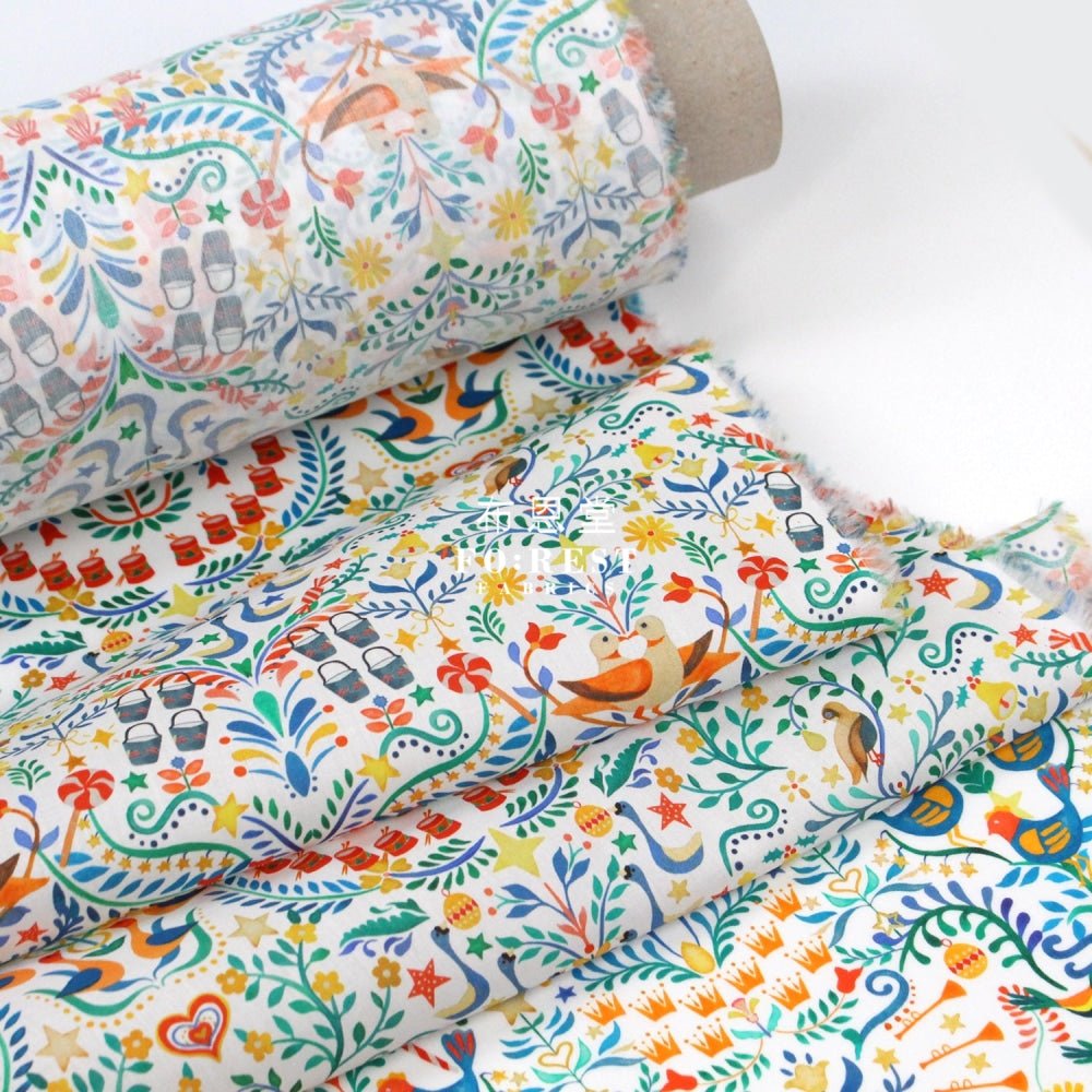 Liberty of London (Cotton Tana Lawn Fabric) - 12 Days of Christmas MILKY - FO:REST Fabric 布恩堂Liberty fabrictana lawnjapanese fabricykk zipper