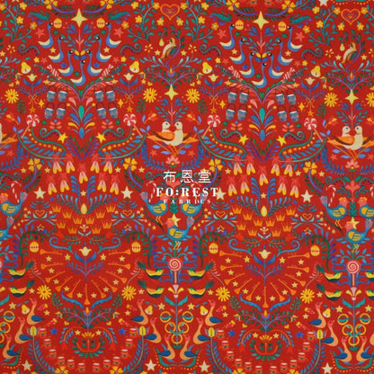 Liberty of London (Cotton Tana Lawn Fabric) - 12 Days of Christmas RED - FO:REST Fabric 布恩堂Liberty fabrictana lawnjapanese fabricykk zipper