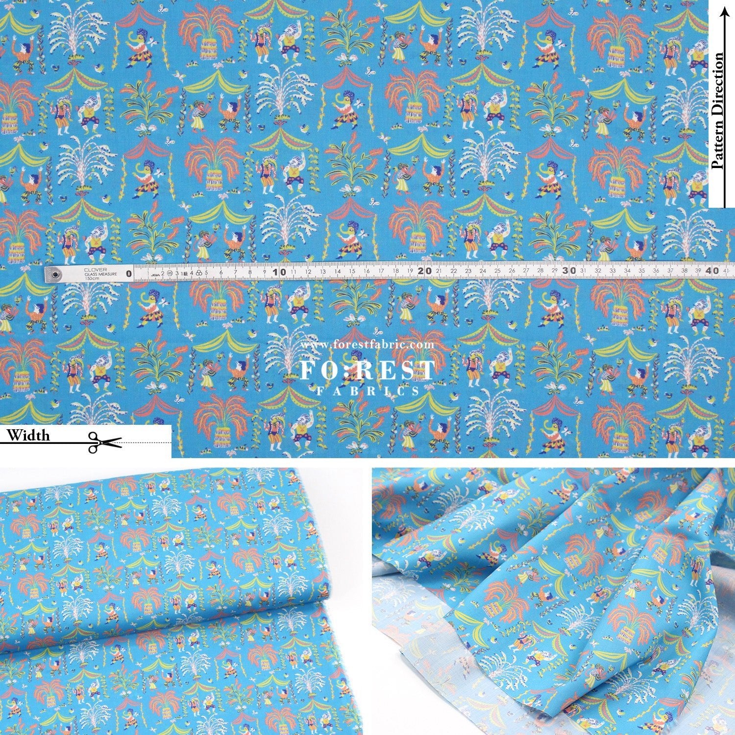 Liberty of London (Cotton Tana Lawn Fabric) - A celebration - FO:REST Fabric 布恩堂Liberty fabrictana lawnjapanese fabricykk zipper