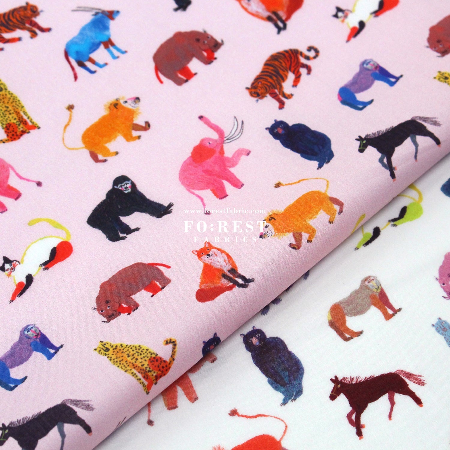 Liberty of London (Cotton Tana Lawn Fabric) - Animal Pals B - FO:REST Fabric 布恩堂Liberty fabrictana lawnjapanese fabricykk zipper