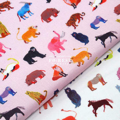 Liberty of London (Cotton Tana Lawn Fabric) - Animal Pals B - FO:REST Fabric 布恩堂Liberty fabrictana lawnjapanese fabricykk zipper