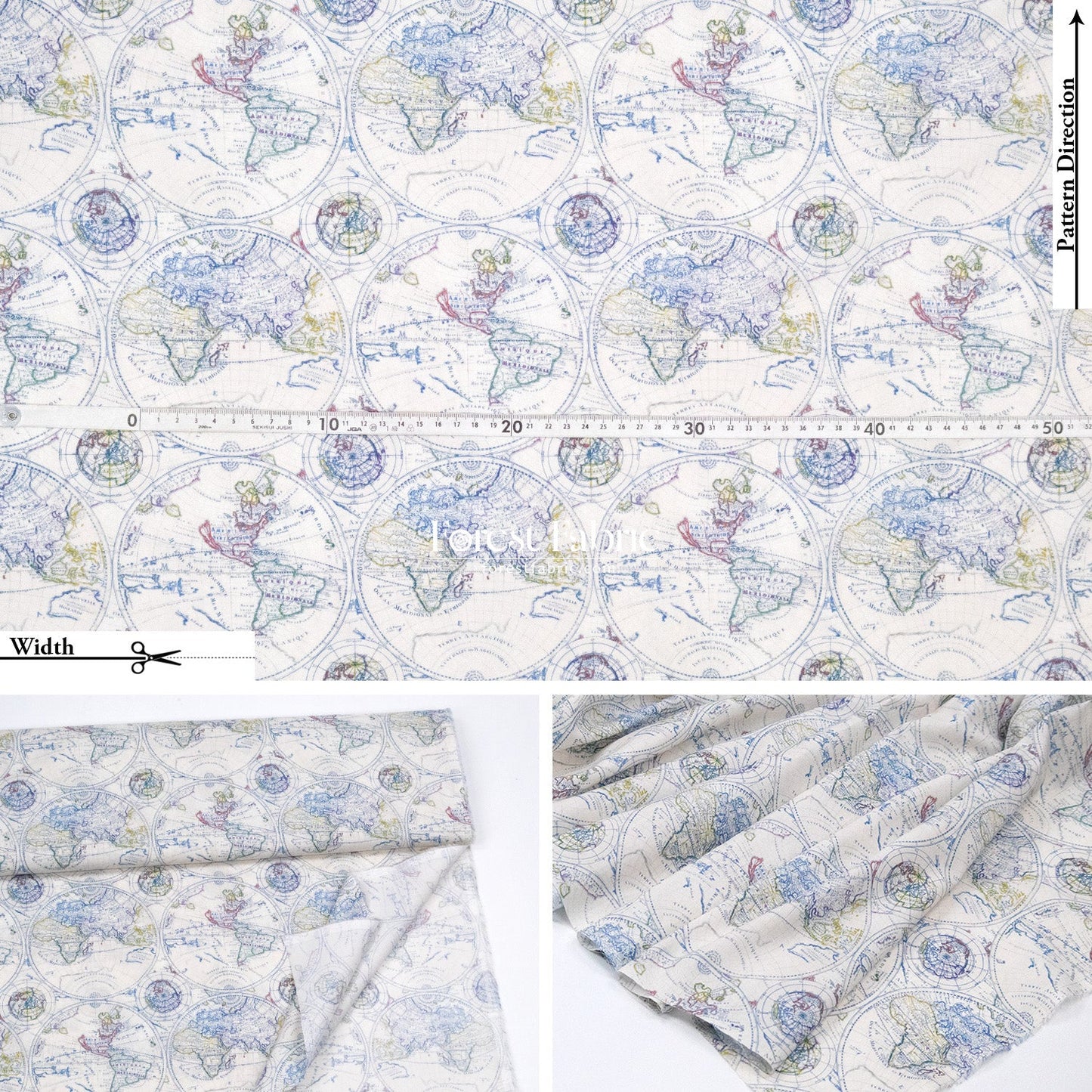 Liberty of London (Cotton Tana Lawn Fabric) - Around the World - FO:REST Fabric 布恩堂Liberty fabrictana lawnjapanese fabricykk zipper