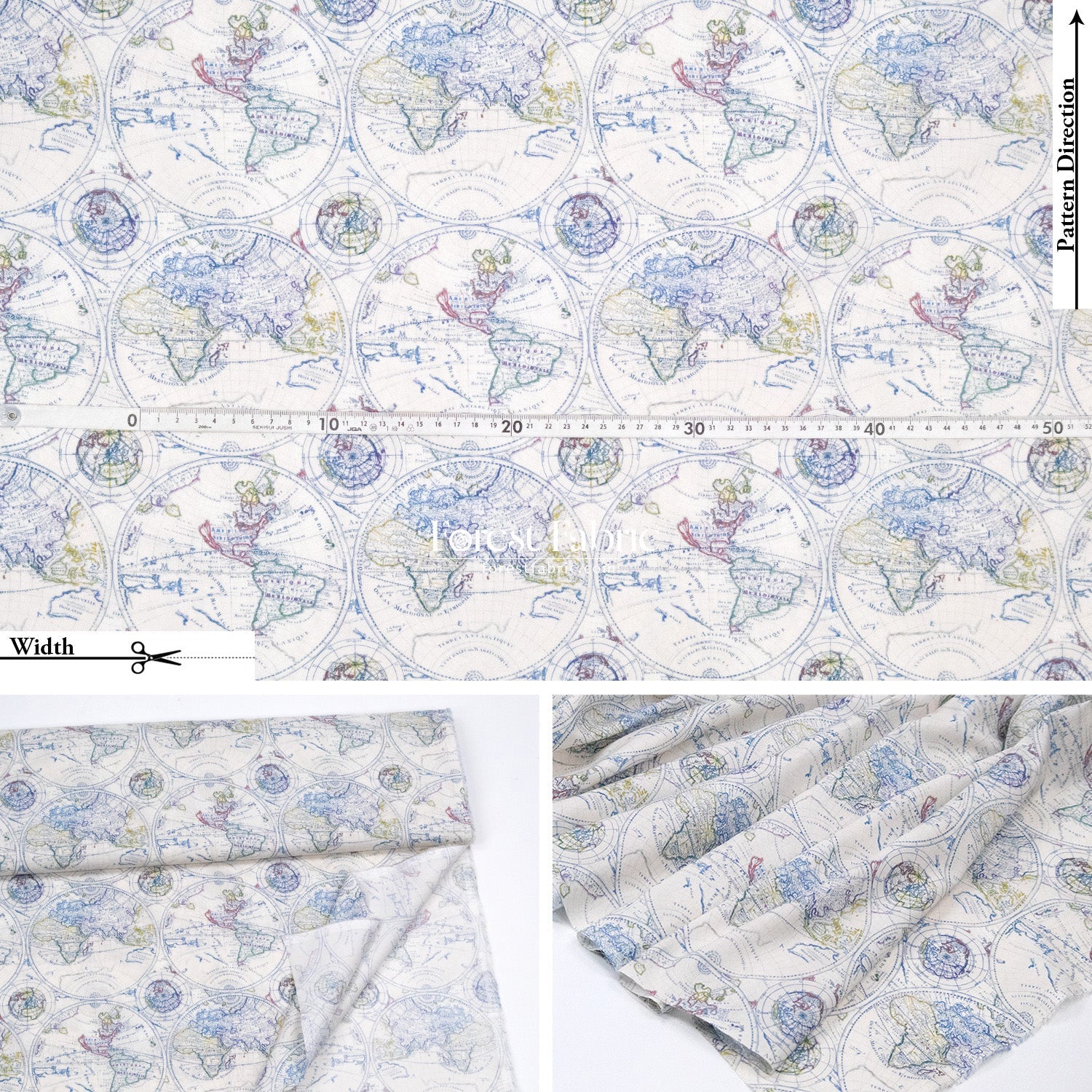 Liberty of London (Cotton Tana Lawn Fabric) - Around the World - FO:REST Fabric 布恩堂Liberty fabrictana lawnjapanese fabricykk zipper