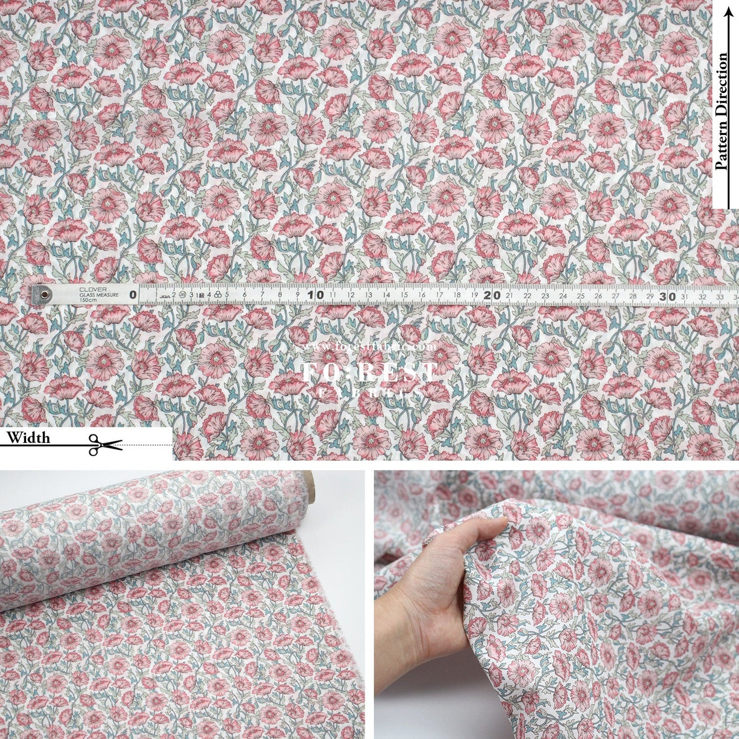 Liberty of London (Cotton Tana Lawn Fabric) - Astell Reece - FO:REST Fabric 布恩堂Liberty fabrictana lawnjapanese fabricykk zipper