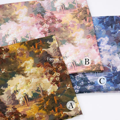 Liberty of London (Cotton Tana Lawn Fabric) - Autumnal Arborertum - FO:REST Fabric 布恩堂Liberty fabrictana lawnjapanese fabricykk zipper