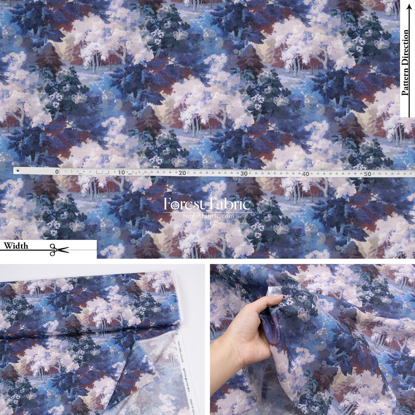 Liberty of London (Cotton Tana Lawn Fabric) - Autumnal Arborertum - FO:REST Fabric 布恩堂Liberty fabrictana lawnjapanese fabricykk zipper