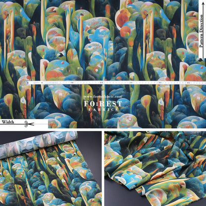 Liberty of London (Cotton Tana Lawn Fabric) - Avalon Scenes - FO:REST Fabric 布恩堂Liberty fabrictana lawnjapanese fabricykk zipper
