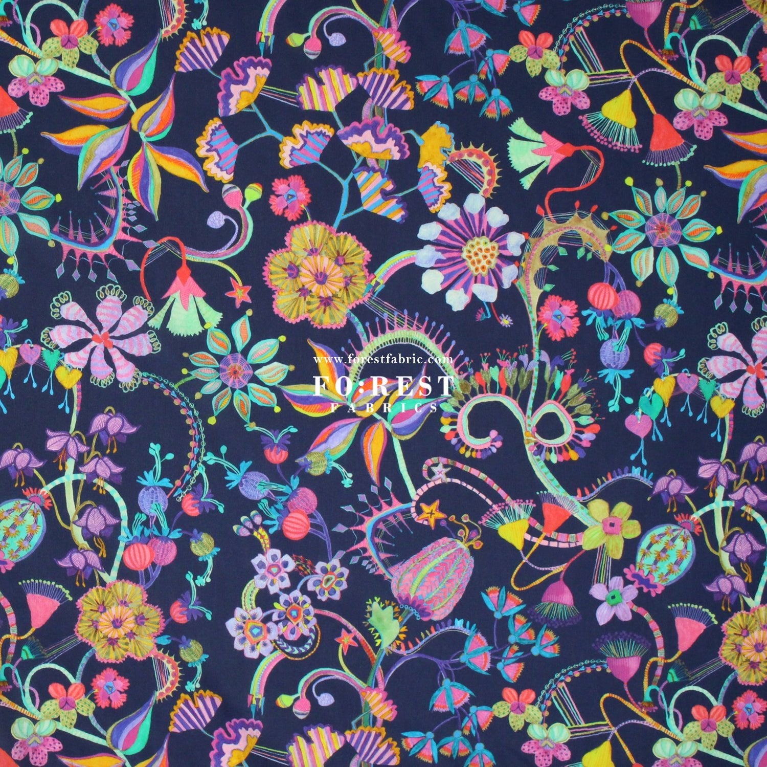 Liberty of London (Cotton Tana Lawn Fabric) - Beautiful Bizarre A - FO:REST Fabric 布恩堂Liberty fabrictana lawnjapanese fabricykk zipper