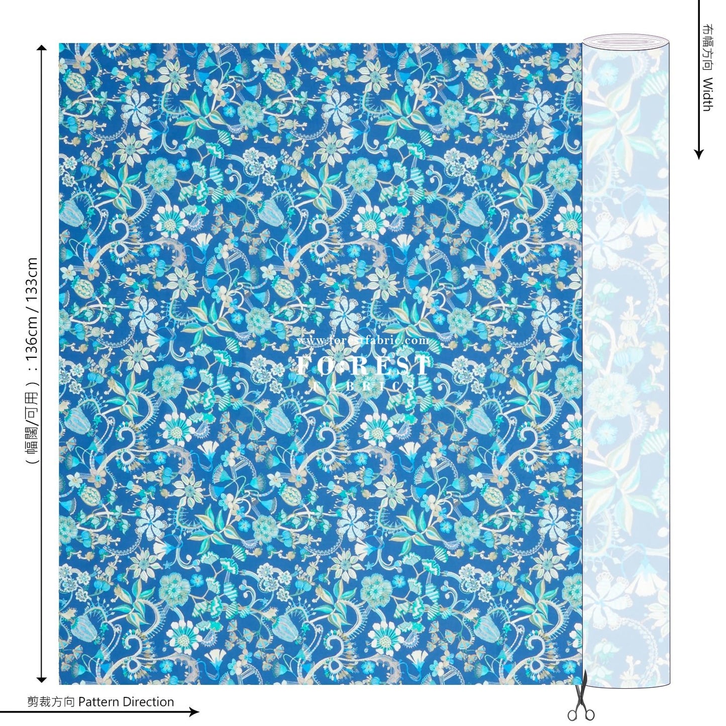 Liberty of London (Cotton Tana Lawn Fabric) - Beautifully Bizarre B - FO:REST Fabric 布恩堂Liberty fabrictana lawnjapanese fabricykk zipper