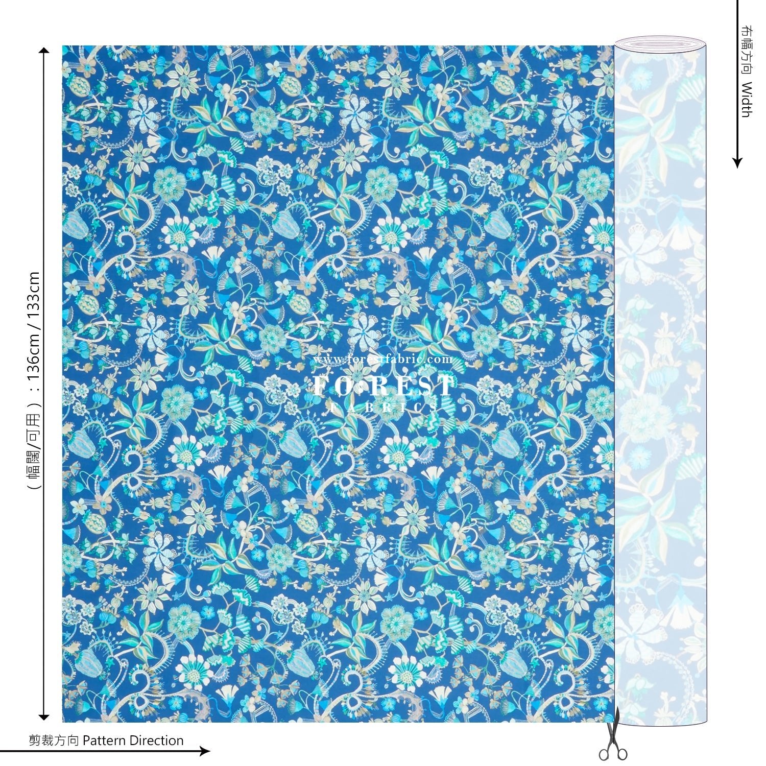 Liberty of London (Cotton Tana Lawn Fabric) - Beautifully Bizarre B - FO:REST Fabric 布恩堂Liberty fabrictana lawnjapanese fabricykk zipper