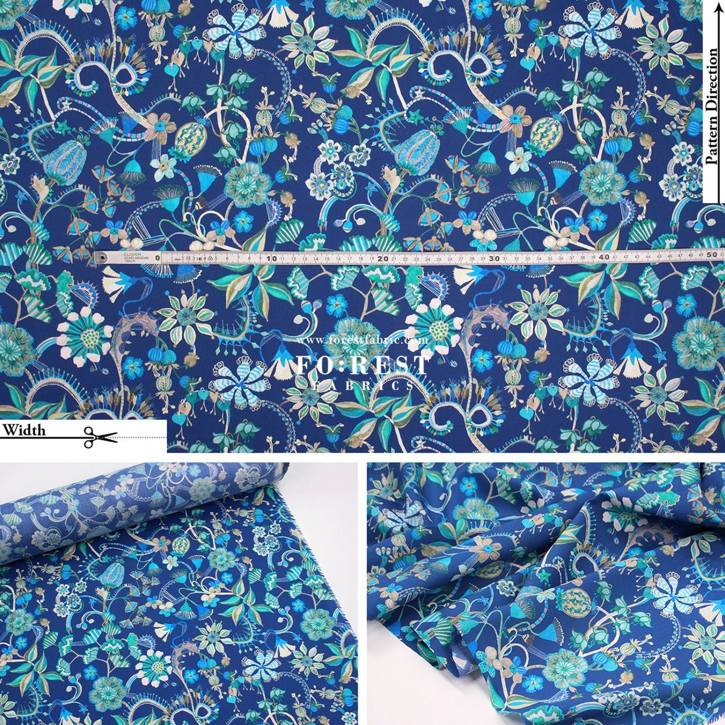 Liberty of London (Cotton Tana Lawn Fabric) - Beautifully Bizarre B - FO:REST Fabric 布恩堂Liberty fabrictana lawnjapanese fabricykk zipper