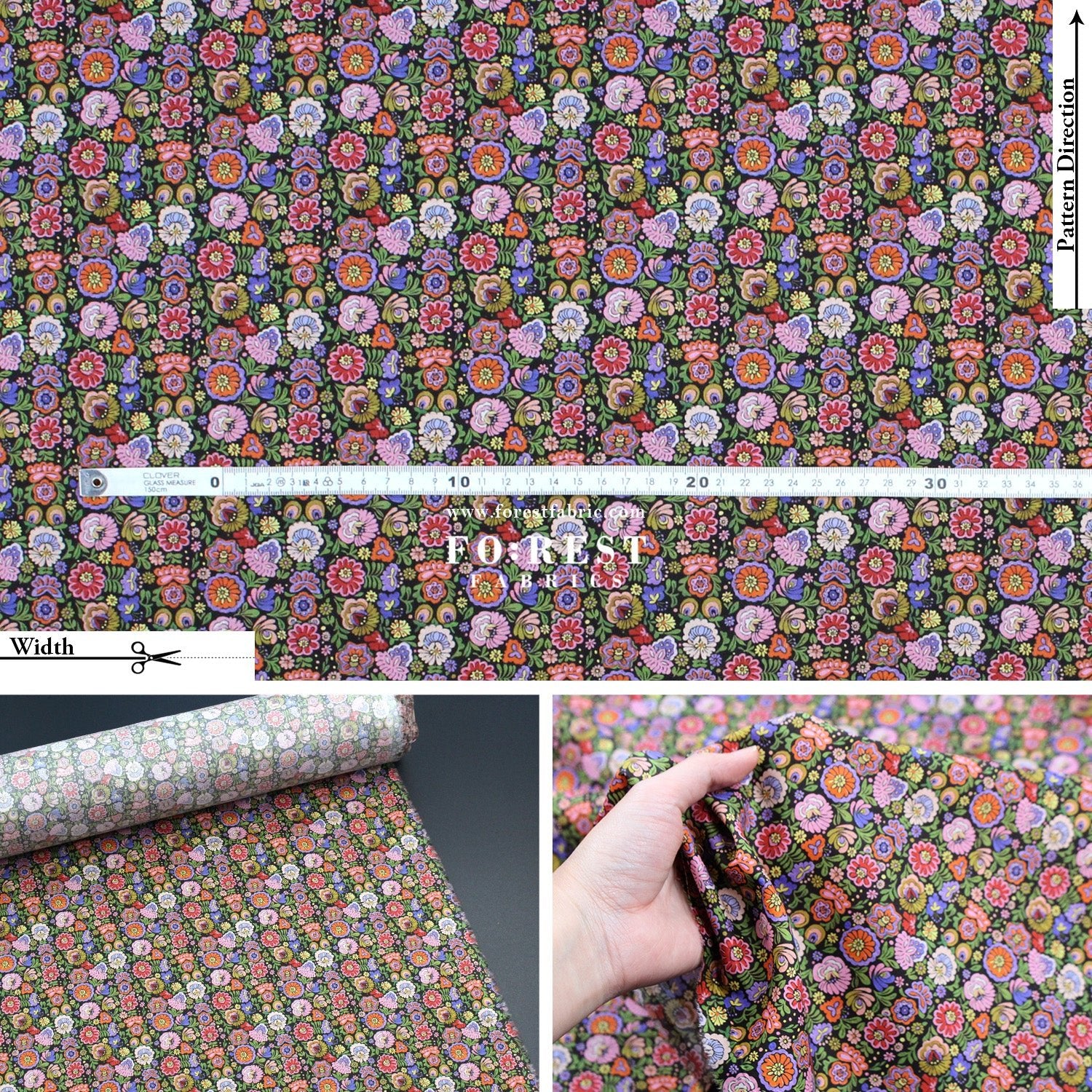 Liberty of London (Cotton Tana Lawn Fabric) - Begonia - FO:REST Fabric 布恩堂Liberty fabrictana lawnjapanese fabricykk zipper