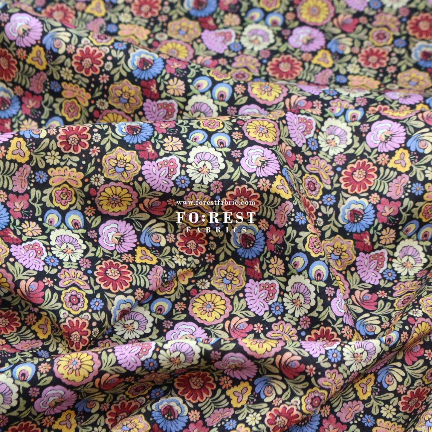 Liberty of London (Cotton Tana Lawn Fabric) - Begonia - FO:REST Fabric 布恩堂Liberty fabrictana lawnjapanese fabricykk zipper