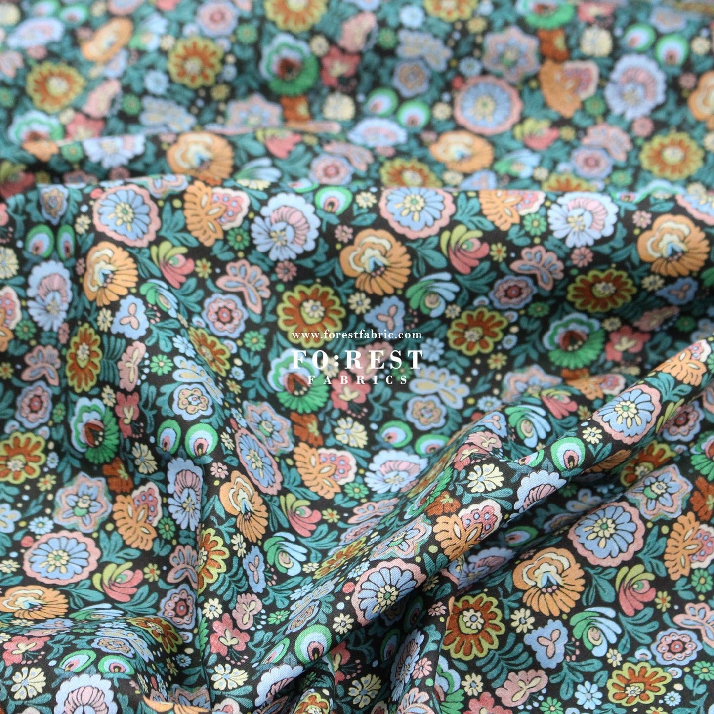 Liberty of London (Cotton Tana Lawn Fabric) - Begonia - FO:REST Fabric 布恩堂Liberty fabrictana lawnjapanese fabricykk zipper