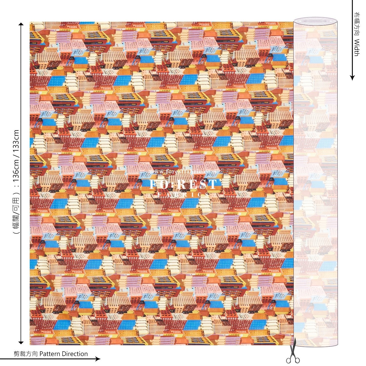 Liberty of London (Cotton Tana Lawn Fabric) - Bernard's Buildings - FO:REST Fabric 布恩堂Liberty fabrictana lawnjapanese fabricykk zipper