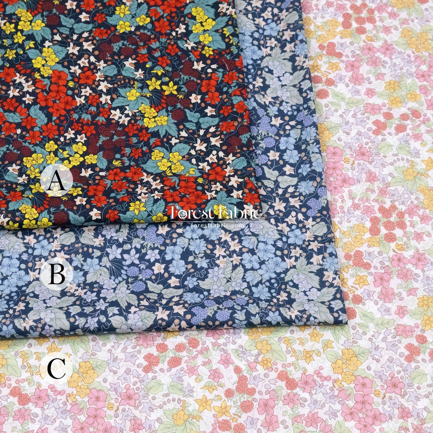 Liberty of London (Cotton Tana Lawn Fabric) - Berry Harvest - FO:REST Fabric 布恩堂Liberty fabrictana lawnjapanese fabricykk zipper
