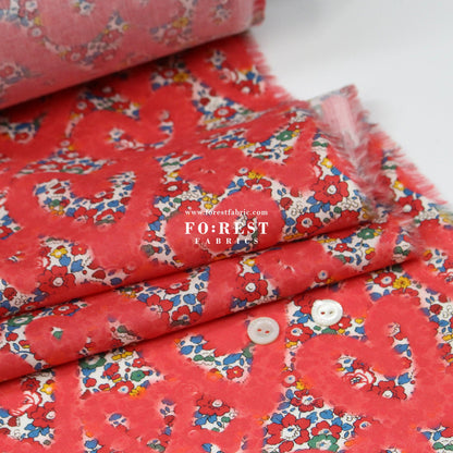 Liberty of London (Cotton Tana Lawn Fabric) - Betsy Ann Graffiti - FO:REST Fabric 布恩堂Liberty fabrictana lawnjapanese fabricykk zipper